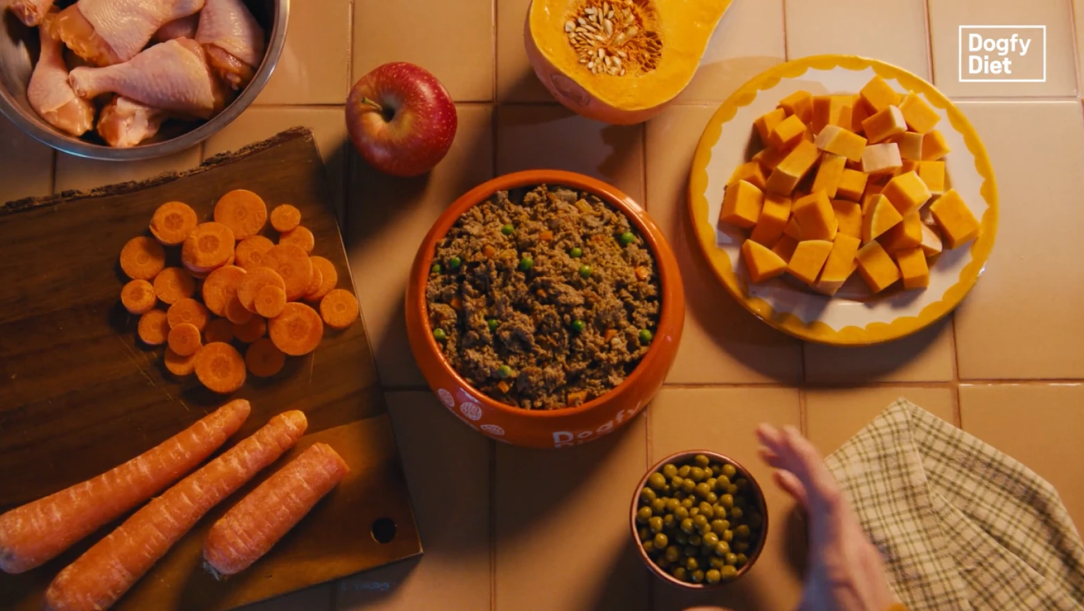 Bodegones gastronómicos generados con inteligencia artificial para la campaña de Dogfy Diet.