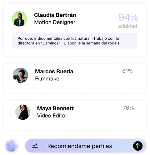 AI-powered smart talent matching in PLAY /Platform